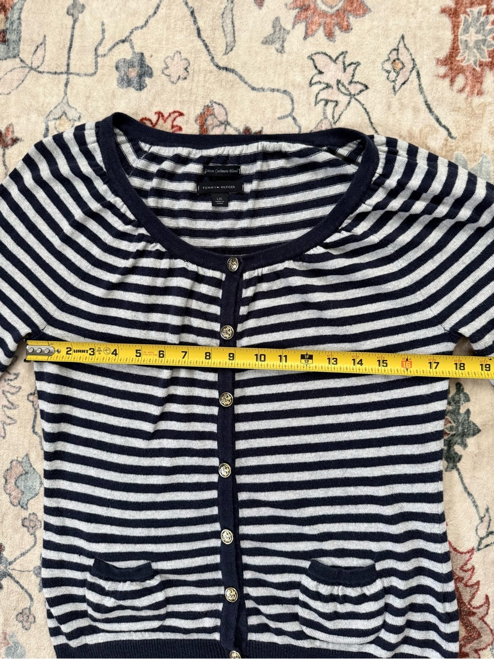 Tommy Hilfiger Cotton-Cashmere Cardigan - Picture 7 of 12